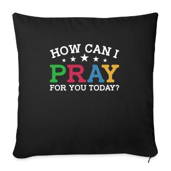 God Jesus Pastor Chrstian - Sofa pillowcase 17,3'' x 17,3'' (45 x 45 cm) - black - Front