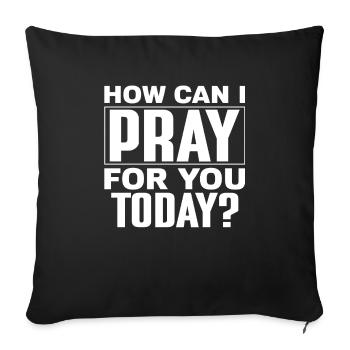 God Jesus Pastor Chrstian - Sofa pillowcase 17,3'' x 17,3'' (45 x 45 cm) - black - Front