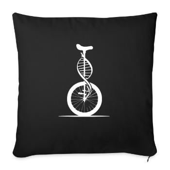 This guy loves unicycles - Sofa pillowcase 17,3'' x 17,3'' (45 x 45 cm) - black - Front