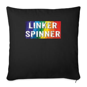 LINKER SPINNER - Sofakissenbezug 45 x 45 cm - Schwarz - Vorne