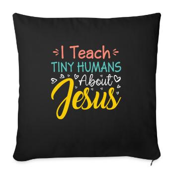 God Jesus Pastor Chrstian - Sofa pillowcase 17,3'' x 17,3'' (45 x 45 cm) - black - Front