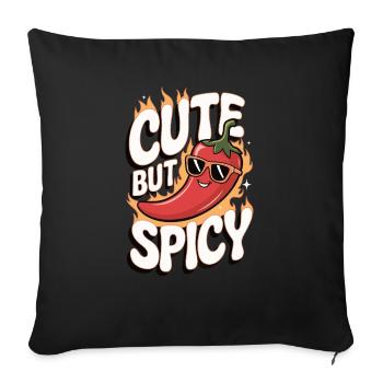 Sweet but spicy - Sofa pillowcase 17,3'' x 17,3'' (45 x 45 cm) - black - Front