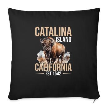 Catalina Island Birthday Crew - Sofa pillowcase 17,3'' x 17,3'' (45 x 45 cm) - black - Front