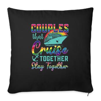 Gay Cruise LGBT Gaycation Cruising Vacation - Sofa pillowcase 17,3'' x 17,3'' (45 x 45 cm) - black - Front