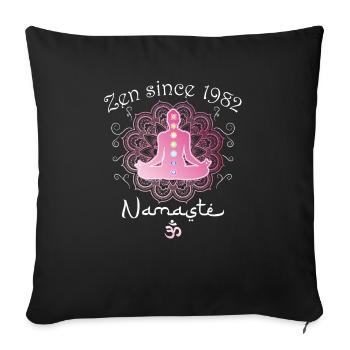 Zen Since 1982 - 43 Years of Serenity - Sofa pillowcase 17,3'' x 17,3'' (45 x 45 cm) - black - Front
