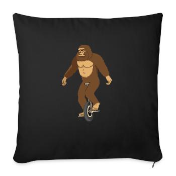 Ce gars aime l’uniformité du Bigfoot - Housse de coussin décorative 45 x 45 cm - noir - Devant