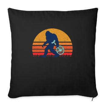 Ce gars aime l’uniformité du Bigfoot - Housse de coussin décorative 45 x 45 cm - noir - Devant