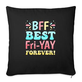 Joyeux vendredi Fri Yay École des enseignants Mème - Housse de coussin décorative 45 x 45 cm - noir - Devant