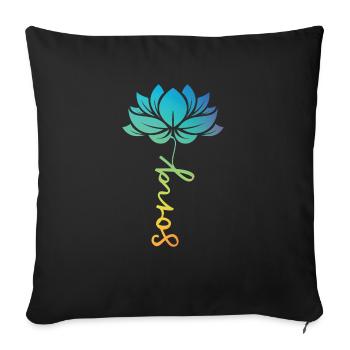 Attraper la chanson Fleur Perdre Go Et Deep - Housse de coussin décorative 45 x 45 cm - noir - Devant