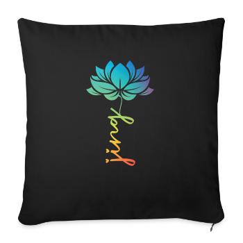 Attraper la chanson Fleur Perdre Go Et Deep - Housse de coussin décorative 45 x 45 cm - noir - Devant