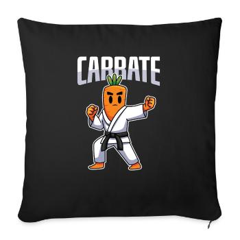 Martial Arts Martial Arts Carrot Carrot Karate - Sofa pillowcase 17,3'' x 17,3'' (45 x 45 cm) - black - Front