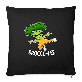 Karate Broccoli Martial Arts Martial Arts Fighter - Sofa pillowcase 17,3'' x 17,3'' (45 x 45 cm) - black - Front