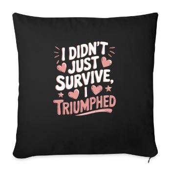 Cancer Survivor Chemotherapy Chemo Beat Cancer - Sofa pillowcase 17,3'' x 17,3'' (45 x 45 cm) - black - Front