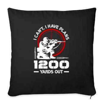 Chat Gras Gros Chat Humour Mème - Housse de coussin décorative 45 x 45 cm - noir - Devant
