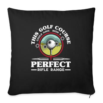 Chat Gras Gros Chat Humour Mème - Housse de coussin décorative 45 x 45 cm - noir - Devant