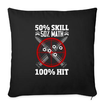 Cat Fat Fat Cat Humor Meme - Sofa pillowcase 17,3'' x 17,3'' (45 x 45 cm) - black - Front