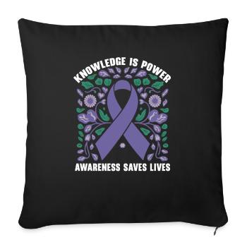 Trouble de la conscience du déficit en alpha-1 antitrypsine - Housse de coussin décorative 45 x 45 cm - noir - Devant