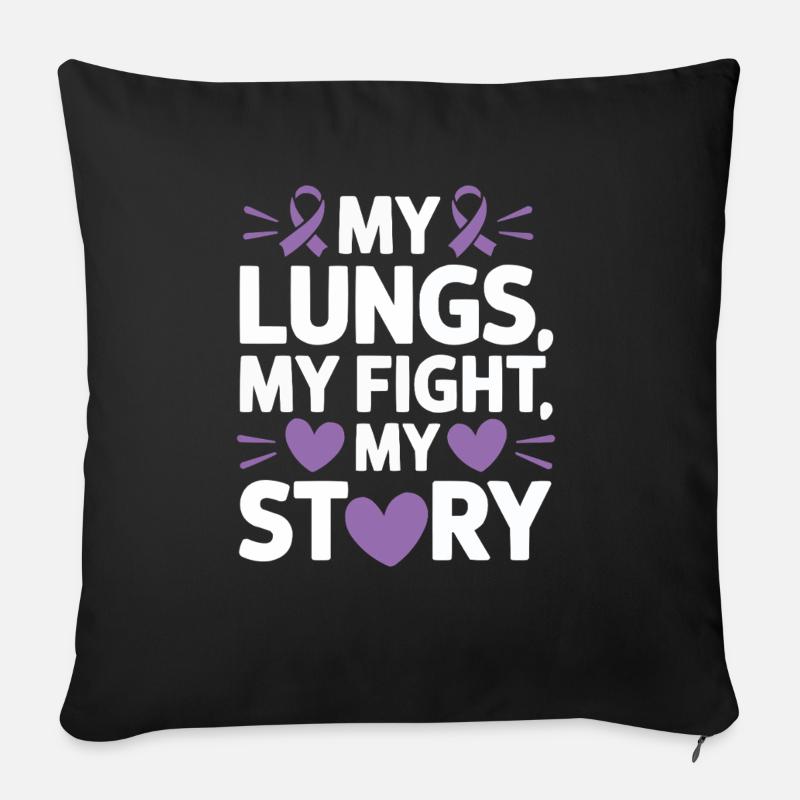 Trouble de la conscience du déficit en alpha-1 antitrypsine - Housse de coussin décorative 45 x 45 cm - noir