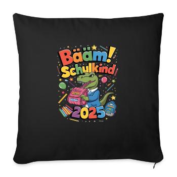 Écolier 2025 Inscription à l’école Retour à l’école - Housse de coussin décorative 45 x 45 cm - noir - Devant
