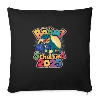 Écolier 2025 Inscription à l’école Retour à l’école - Housse de coussin décorative 45 x 45 cm - noir - Devant