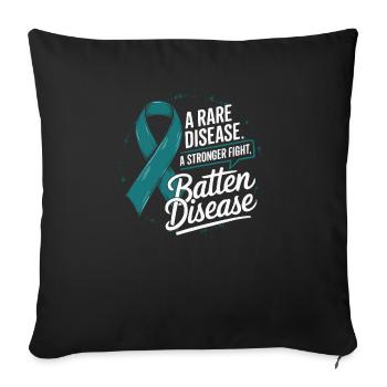 Batten Disease Awareness Disease Disorder - Housse de coussin décorative 45 x 45 cm - noir - Devant