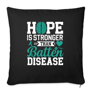 Batten Disease Awareness Disease Disorder - Housse de coussin décorative 45 x 45 cm - noir - Devant