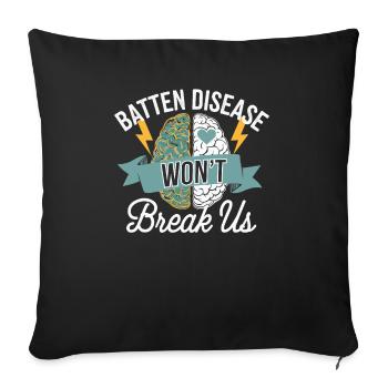 Batten Disease Awareness Disease Disorder - Housse de coussin décorative 45 x 45 cm - noir - Devant
