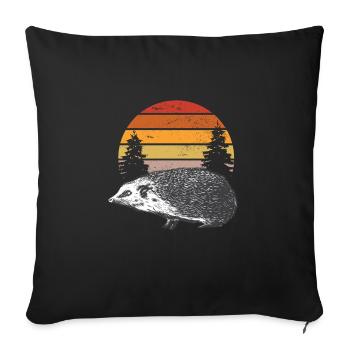 6199 hedgehogTshirt PR t shirt - Sofakissenbezug 45 x 45 cm - Schwarz - Vorne