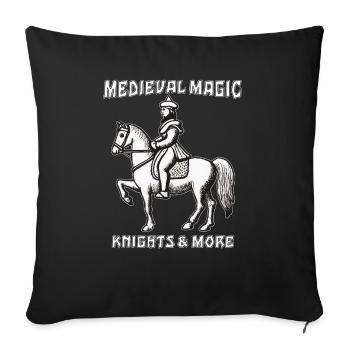 MEDIEVAL MAGIC KNIGHTS & MORE - Sofa pillowcase 17,3'' x 17,3'' (45 x 45 cm) - black - Front