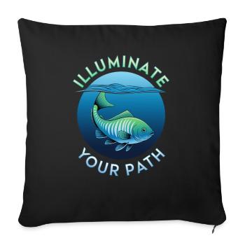 Illuminate Your Path Fish Design - Sofakissenbezug 45 x 45 cm - Schwarz - Vorne