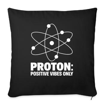 Proton Positive Vibes Atom Design - Sofakissenbezug 45 x 45 cm - Schwarz - Vorne