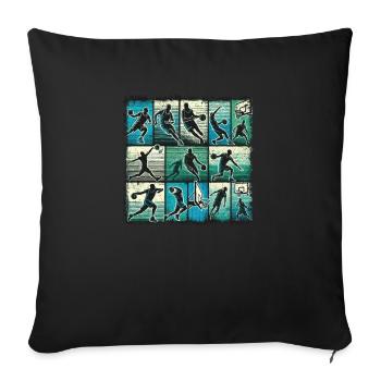 Ball Love Basketball Ist In Meiner Dna - Sofakissenbezug 45 x 45 cm - Schwarz - Vorne