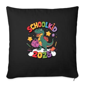 School Child 2025 School Enrollment Back to School - Sofa pillowcase 17,3'' x 17,3'' (45 x 45 cm) - black - Front