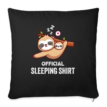 chemise de nuit ANGLAIS Plan de travail 1 - Housse de coussin décorative 45 x 45 cm - noir - Devant