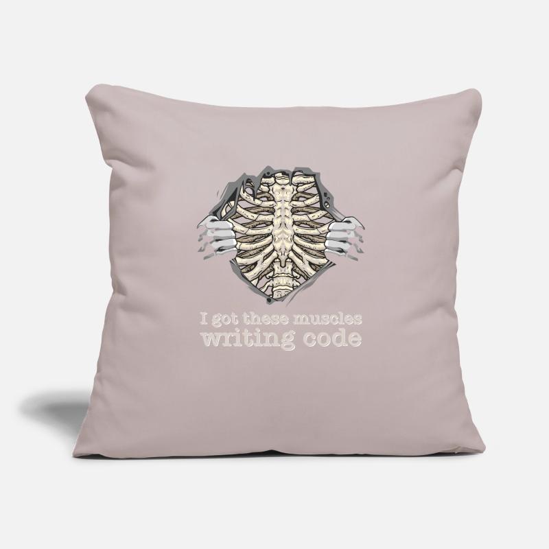 I Got These Muscles Writing Code for Nerd Geek Sofa pillowcase 17,3'' x 17,3'' (45 x 45 cm)