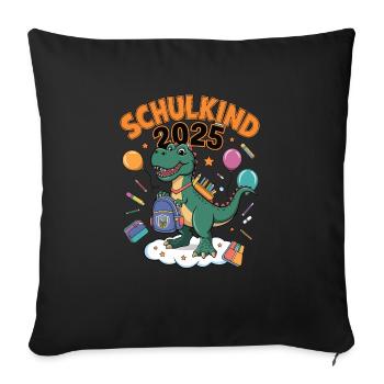 School Child 2025 School Enrollment Back to School - Sofa pillowcase 17,3'' x 17,3'' (45 x 45 cm) - black - Front