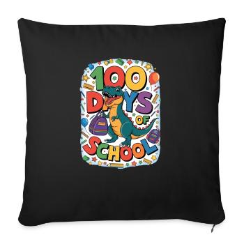 100th Day Of School 100 Day Of School Kids - Sofa pillowcase 17,3'' x 17,3'' (45 x 45 cm) - black - Front