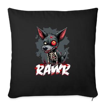 Gruseliger Zombie Hund - Sofakissenbezug 45 x 45 cm - Schwarz - Vorne