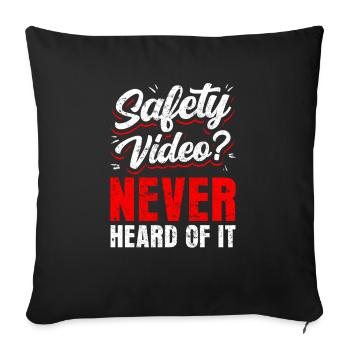 J’ai vu la vidéo de sécurité - Housse de coussin décorative 45 x 45 cm - noir - Devant