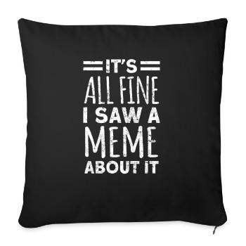 J’ai vu la vidéo de sécurité - Housse de coussin décorative 45 x 45 cm - noir - Devant