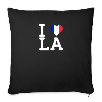 I Love LA Cool Wrong Flag France Lover Heart Pun - Sofa pillowcase 17,3'' x 17,3'' (45 x 45 cm) - black - Front