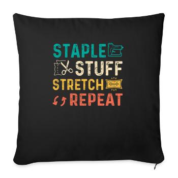 Restorer Upholstered Furniture - Sofa pillowcase 17,3'' x 17,3'' (45 x 45 cm) - black - Front
