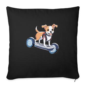 The dog's life is better when they - Sofa pillowcase 17,3'' x 17,3'' (45 x 45 cm) - black - Front