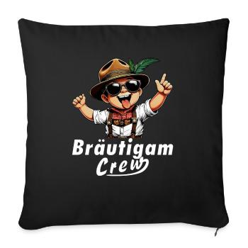 GROOM CREW - Sofa pillowcase 17,3'' x 17,3'' (45 x 45 cm) - black - Front