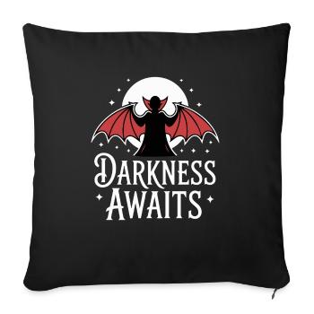 LES VAMPIRES, LES TÉNÈBRES VOUS ATTENDENT - Housse de coussin décorative 45 x 45 cm - noir - Devant