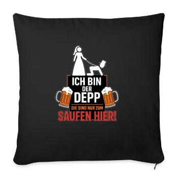 Je suis l’idiot, ils ne sont là que pour boire - Housse de coussin décorative 45 x 45 cm - noir - Devant