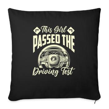 Driving School Driving Instructor - Sofa pillowcase 17,3'' x 17,3'' (45 x 45 cm) - black - Front
