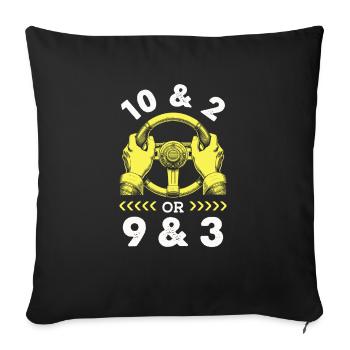 Driving School Driving Instructor - Sofa pillowcase 17,3'' x 17,3'' (45 x 45 cm) - black - Front