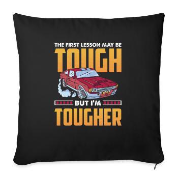Driving School Driving Instructor - Sofa pillowcase 17,3'' x 17,3'' (45 x 45 cm) - black - Front