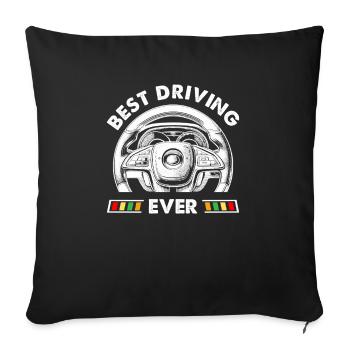 Driving School Driving Instructor - Sofa pillowcase 17,3'' x 17,3'' (45 x 45 cm) - black - Front